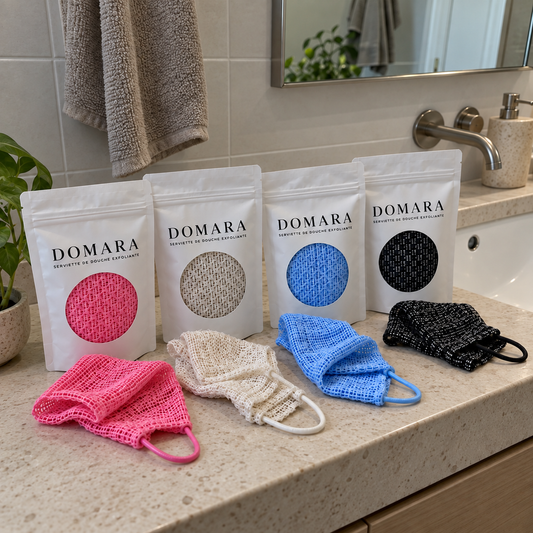Exfolia Serviette de douche exfoliante et antibactérienne